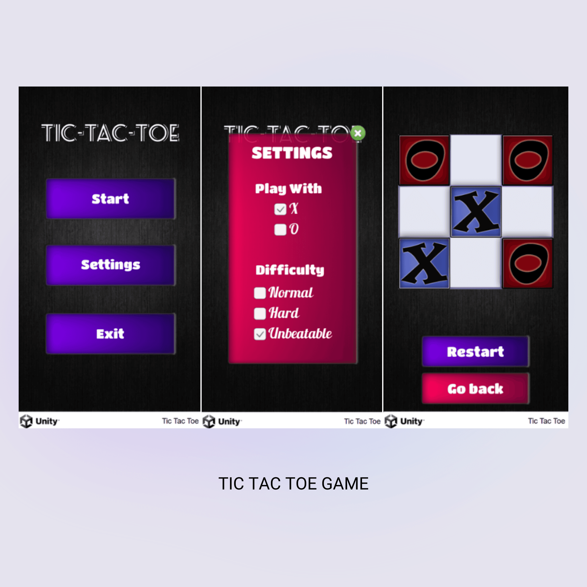 Tic-Tac-Toe vs. an Unbeatable AI screenshot
